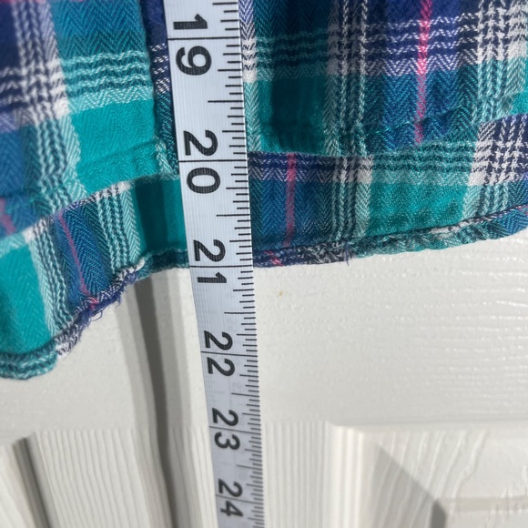 Authentic American Heritage Petite XL Green plaid Flannel Button Down casual - Picture 3 of 8